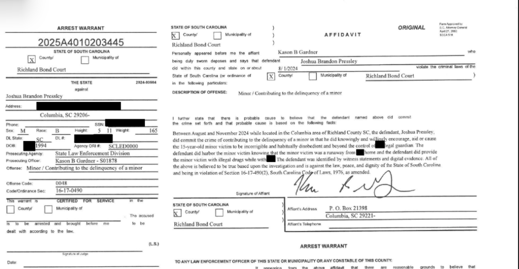 SLED CHARGES RICHLAND COUNTY MAN WITH SEX CRIMES INVOLVING A MINOR ...